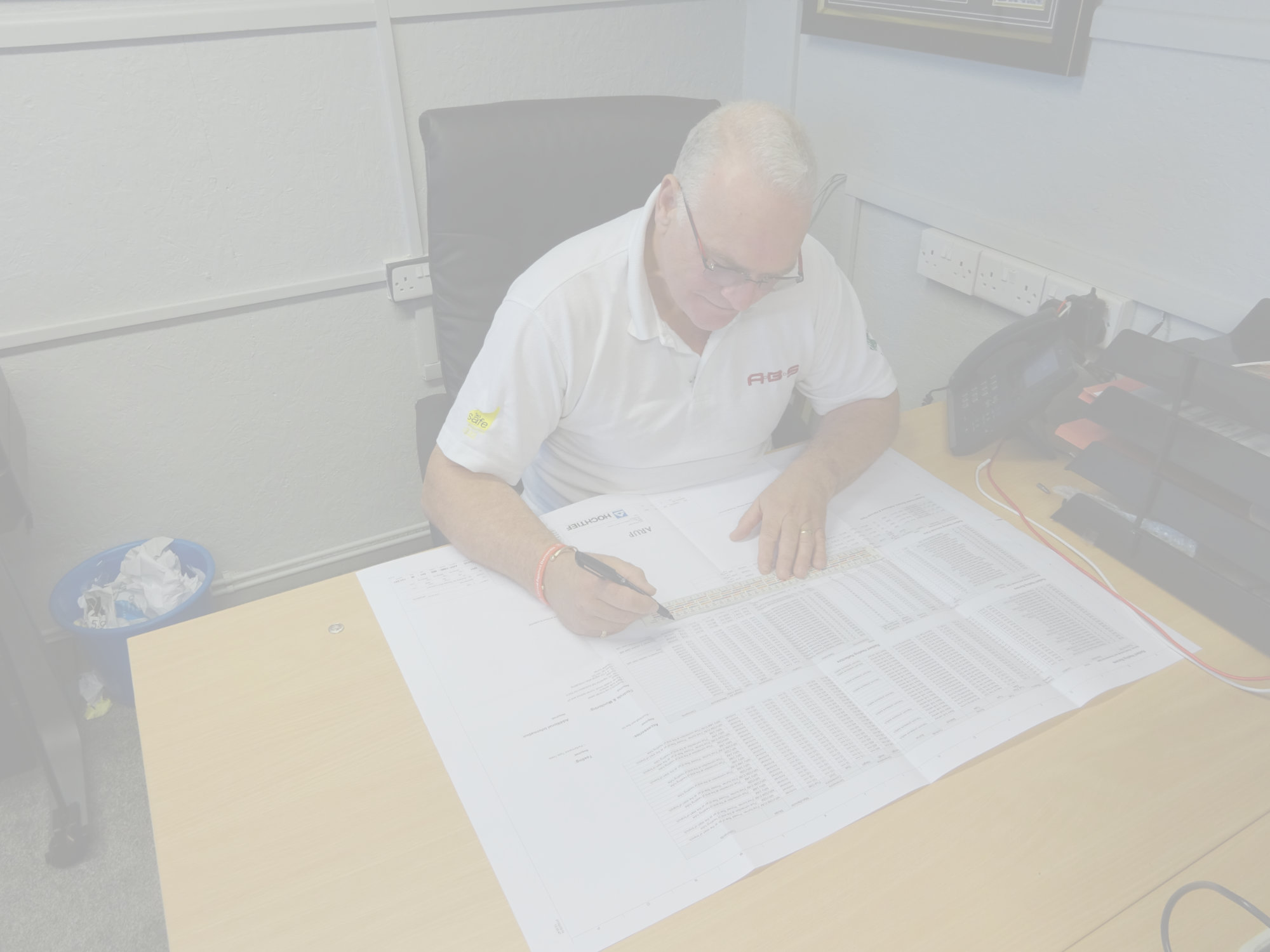 Martyn at desk